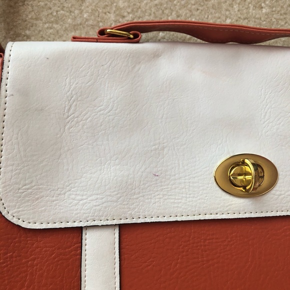 Orange and White Envelope Purse - Picture 9 of 10